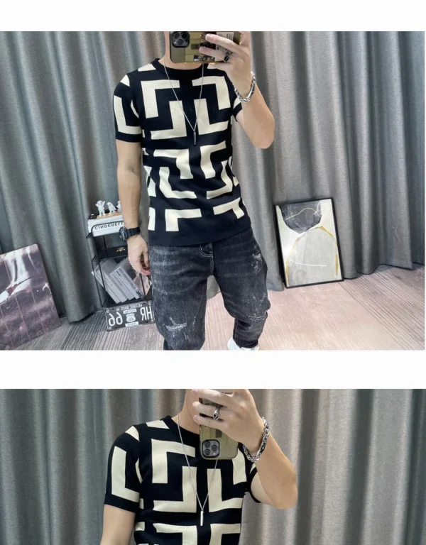 Luxury Men’s Autumn 2024 Slim Fit O-neck Streetwear T-shirt – Image 7