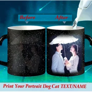 Custom Color Changing Magic Mugs, Heat Activated, Any Image, Photo or Text Printed