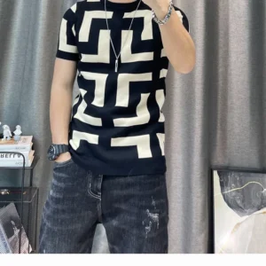 Luxury Men’s Autumn 2024 Slim Fit O-neck Streetwear T-shirt
