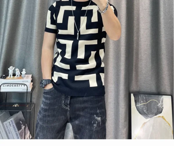 Luxury Men’s Autumn 2024 Slim Fit O-neck Streetwear T-shirt