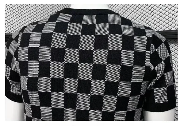 Men’s Summer Plaid T-Shirt – Lightweight Silk Feel, Loose Fit – Image 8